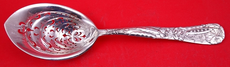 Ice Spoon w/ peapod motif   9 1/2